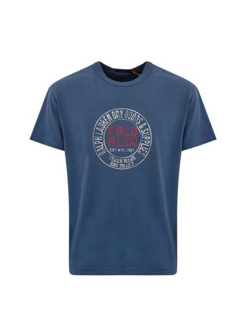 T-shirt in cotone con stampa Blu POLO RALPH LAUREN | 710965006001